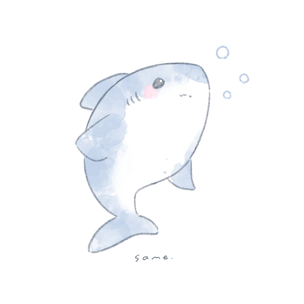 【缶バッジ】あにまる さめ。