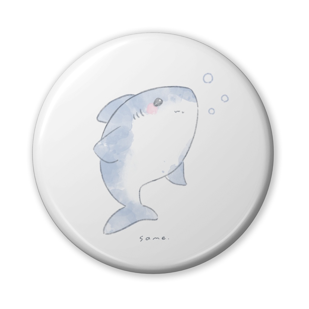 【缶バッジ】あにまる　さめ。