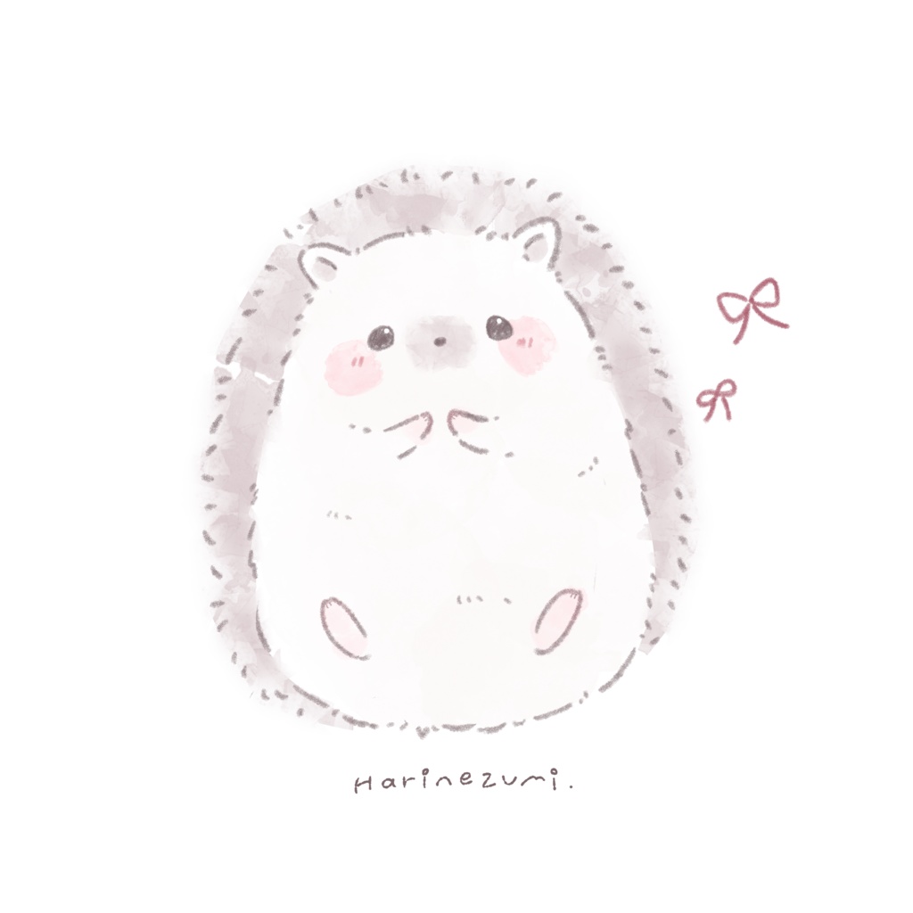 【缶バッジ】あにまる はりねずみ。