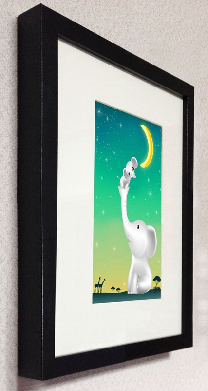 額入りイラスト007-バナナムーン