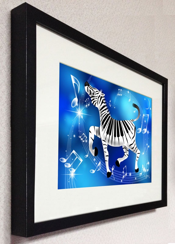 額入りイラスト142-碧き夢のリサイタル