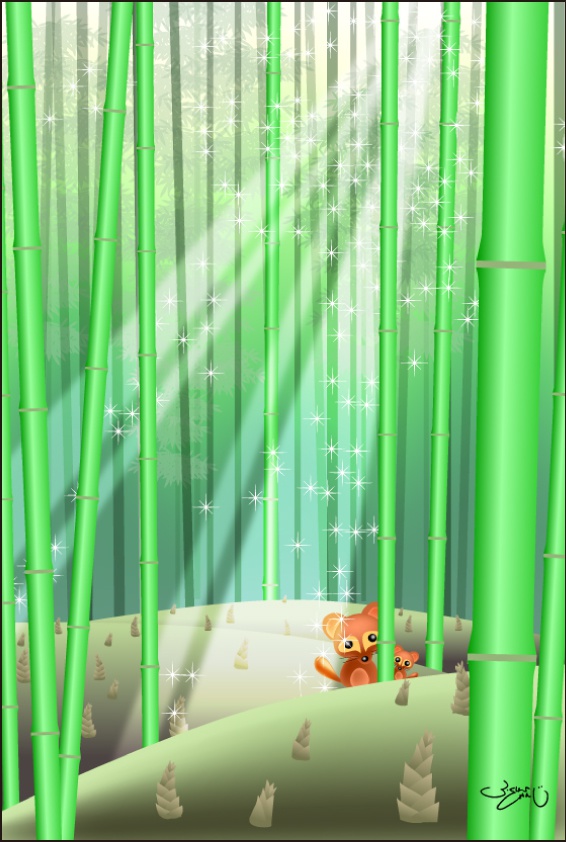 ポストカード011　緑風の誘い