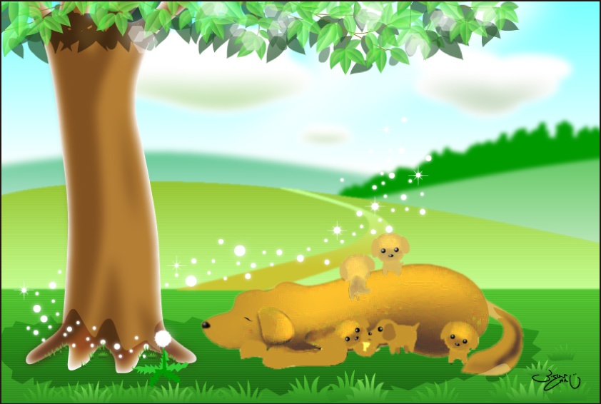 ポストカード014　わんだふるアフタヌーン