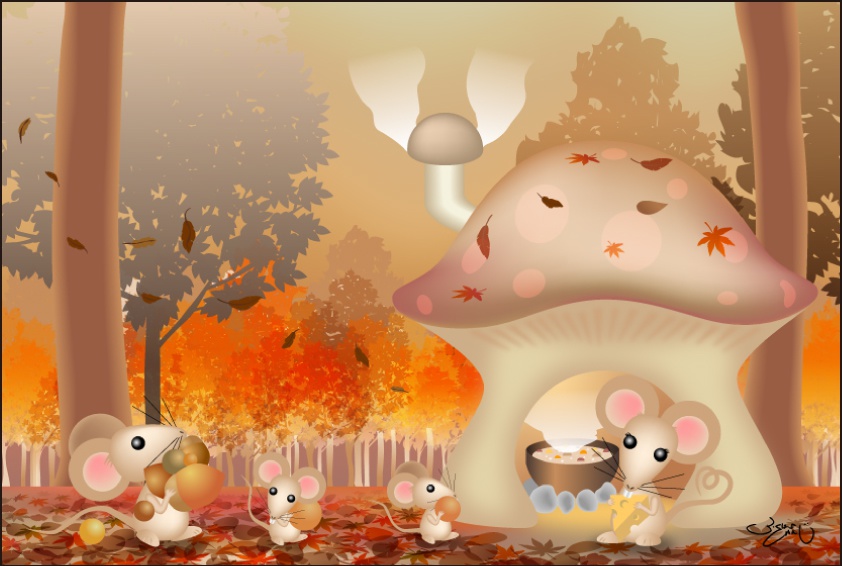 ポストカード024　あったかハウスでチュ〜