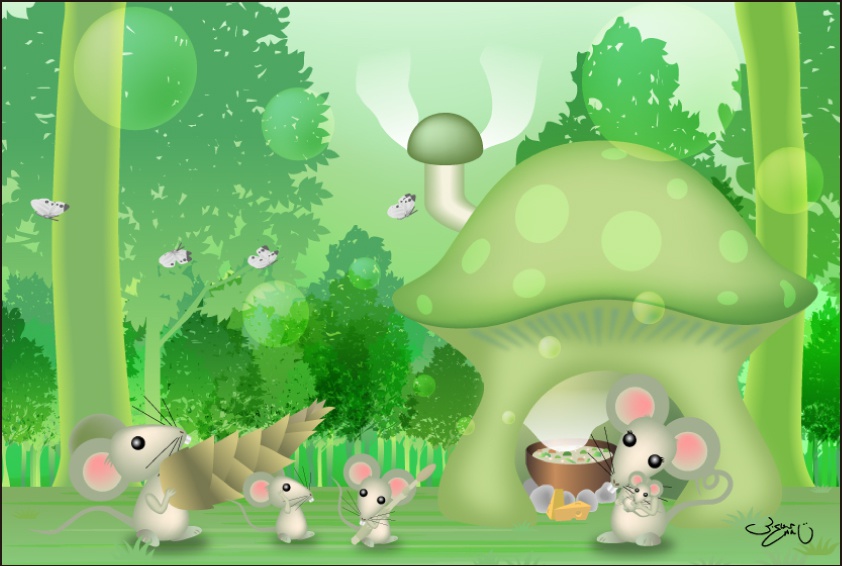 ポストカード038　さわやかハウスでチュ〜