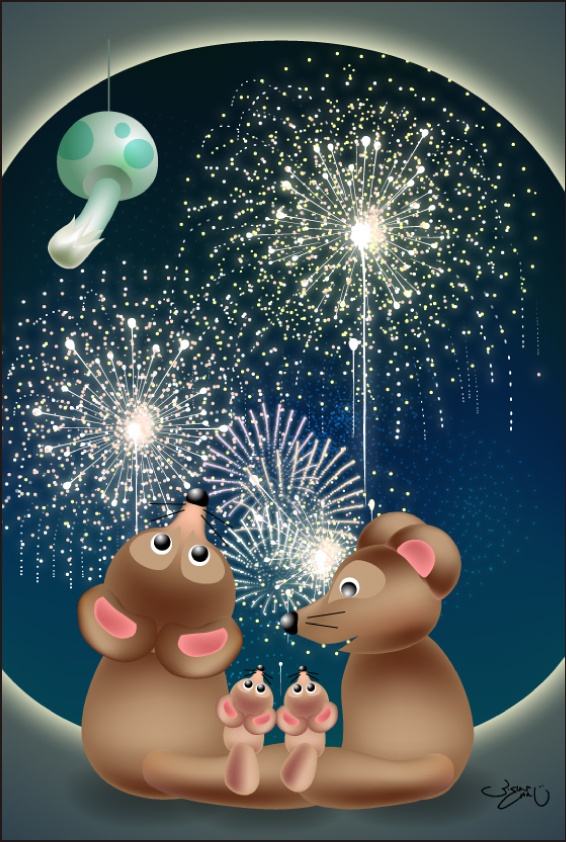 ポストカード044　夏灯（なつあかり）