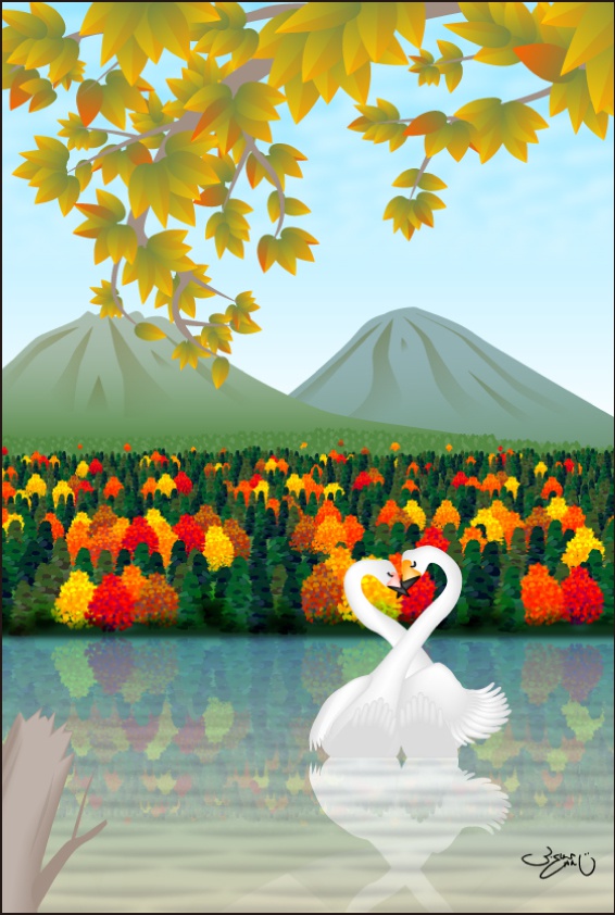 ポストカード122　パステル色の恋