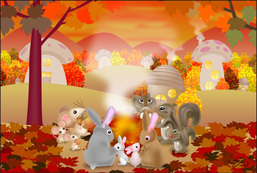 ポストカード123　森の晩餐会