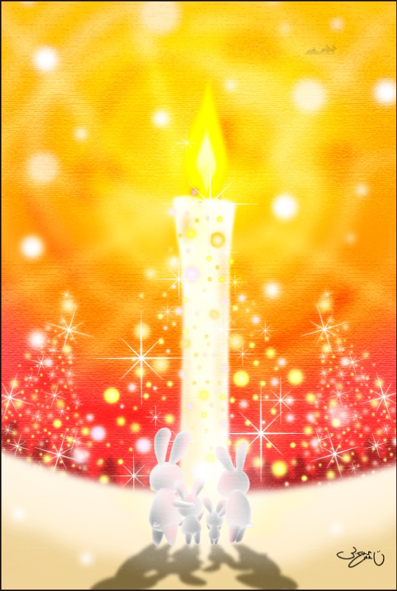 ポストカード124　Snow Candle Light