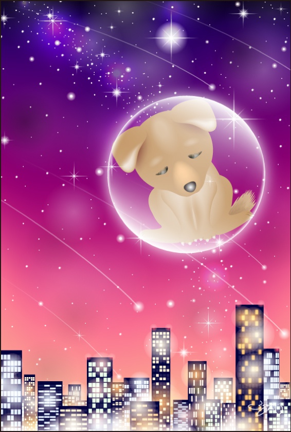 ポストカード132　星になった犬たち