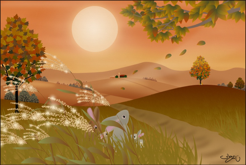 ポストカード140　優秋風月（ゆうしゅうふうげつ）