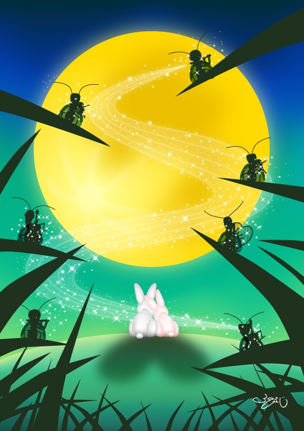 A4イラスト023　ムーンライトシンフォニー