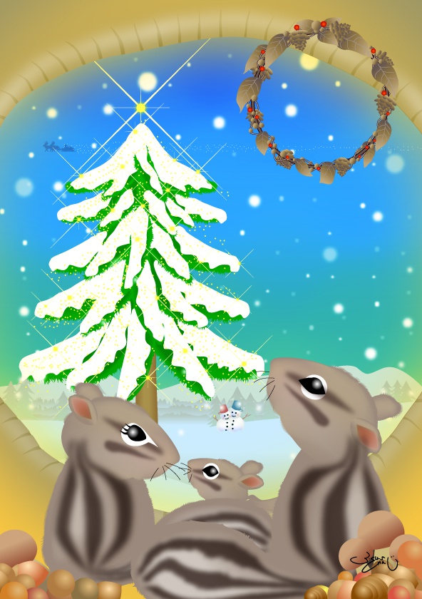 A4イラスト053　雪色の願い