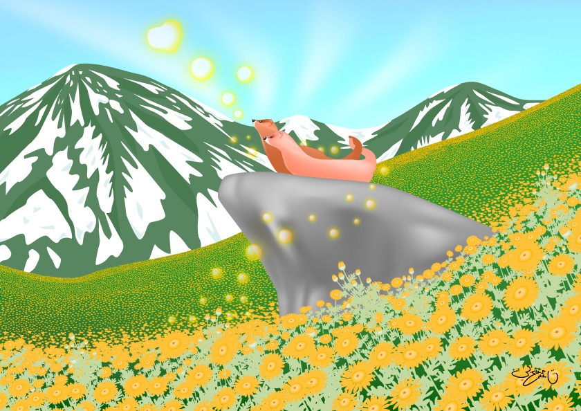 A4イラスト059　春の香り陽