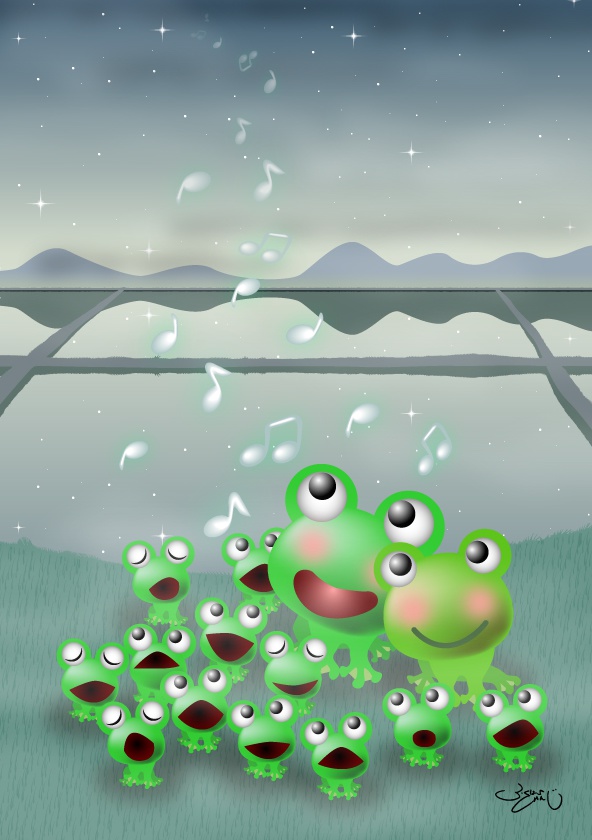 A4イラスト088　水無月の唱