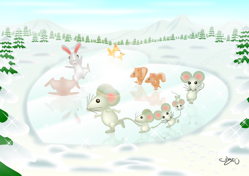 A4イラスト104　ホワイトハートランド