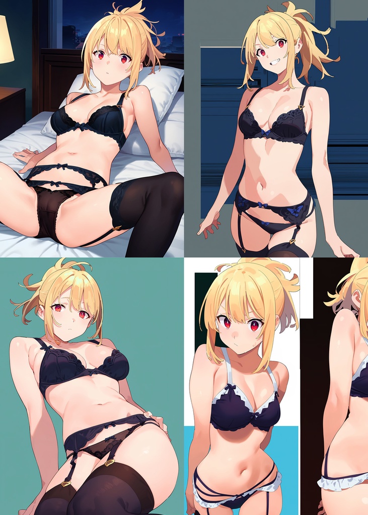 ポニテちゃん ガーターベルト_差分442枚