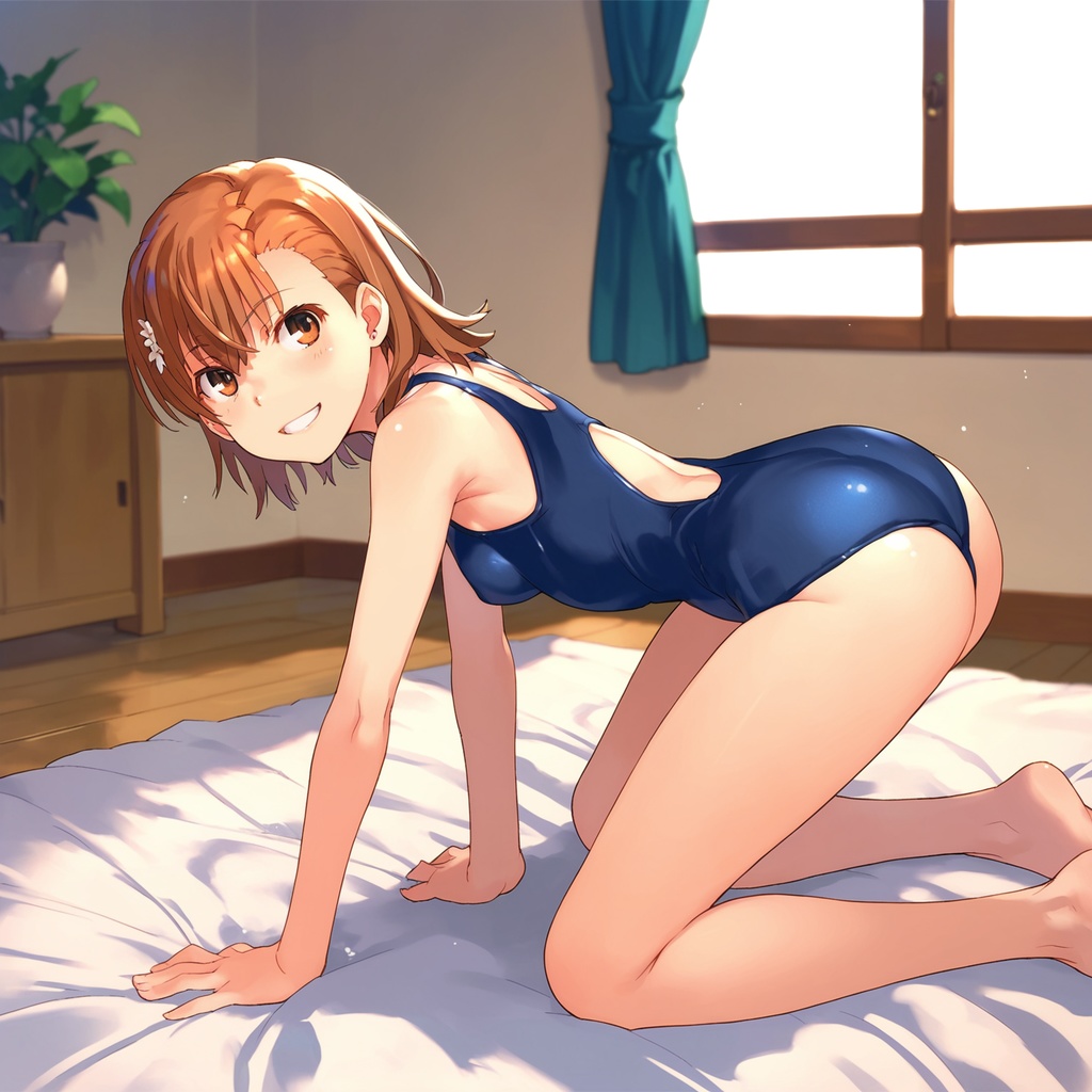 御坂美琴 スク水_新規差分118枚