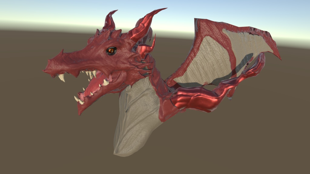 ３Dドラゴン胸像