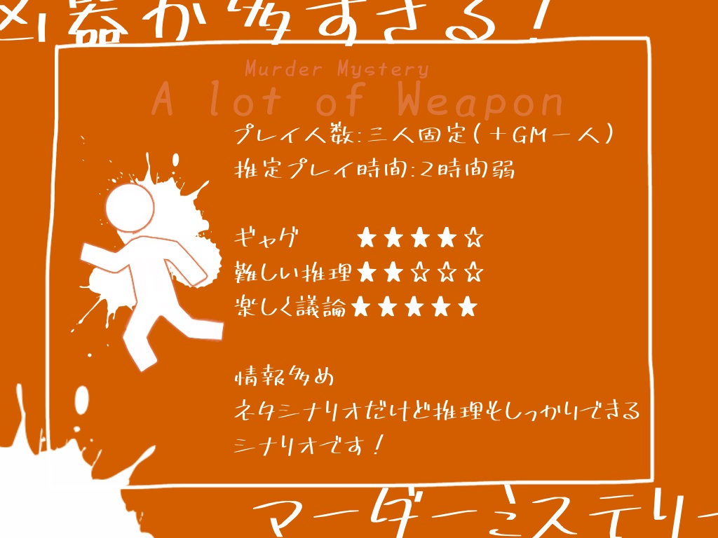 【マーダーミステリー】凶器が多すぎる!