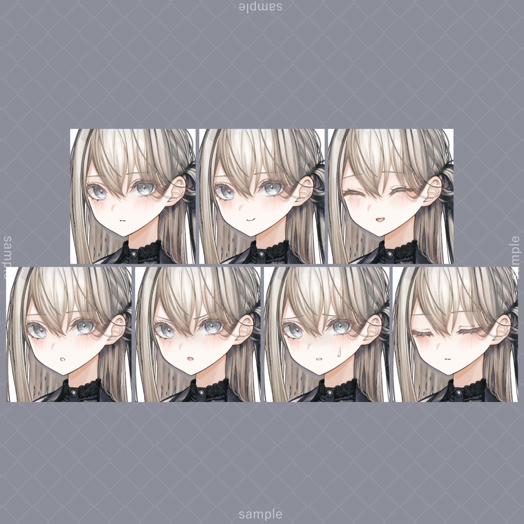 立ち絵54【表情7種+帽子】茶髪,女性