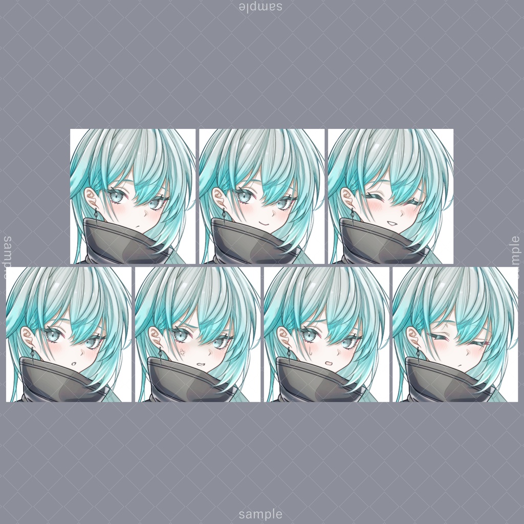 立ち絵124【表情7種+銃】ロングヘア,ブーツ,女性