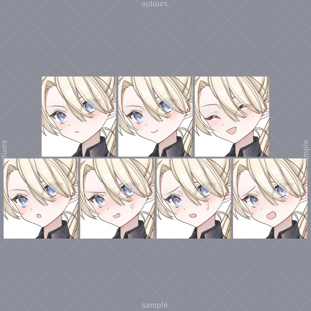 立ち絵127【表情7種+刀】刀,ベスト,中性