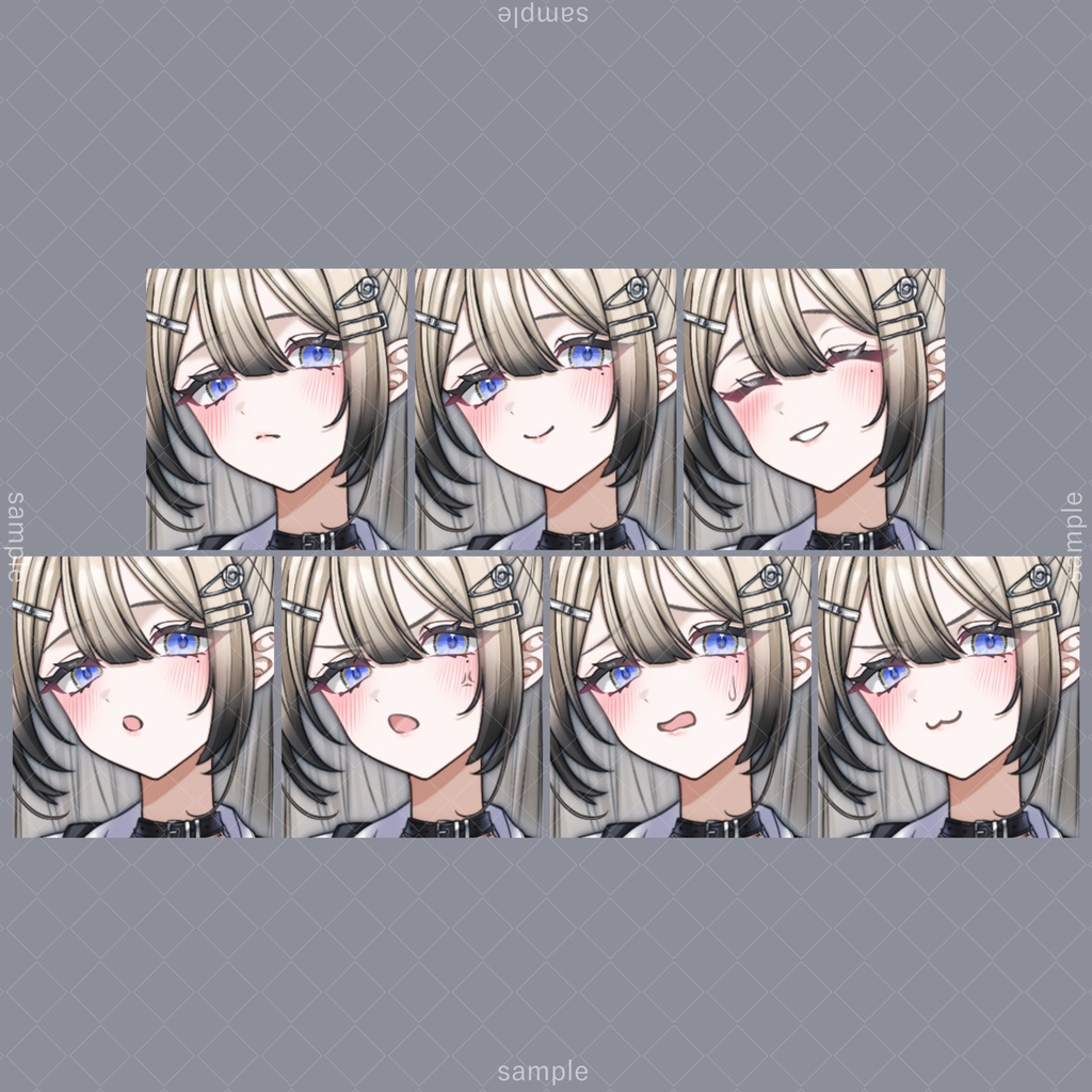 立ち絵179【表情7種+ピアス】金髪,スーツ,女性