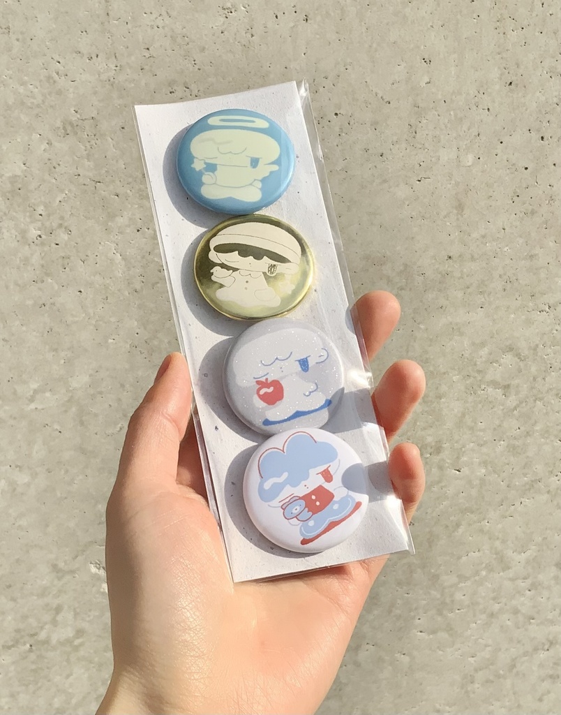 lucky charm缶バッジ(4個セット)