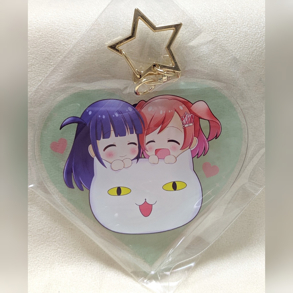 まひる＆かれん ハート型アクリルキーホルダー