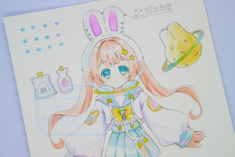 【1点もの原画】月うさぎ調査員について