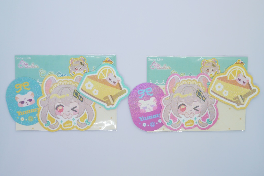【ステッカー】3種類セット：ねずみメイド