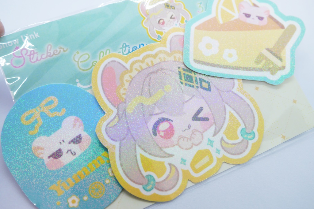 【ステッカー】3種類セット:ねずみメイド