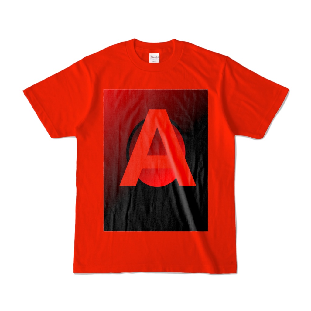 アルファベットイメージTシャツ-A・レッド。