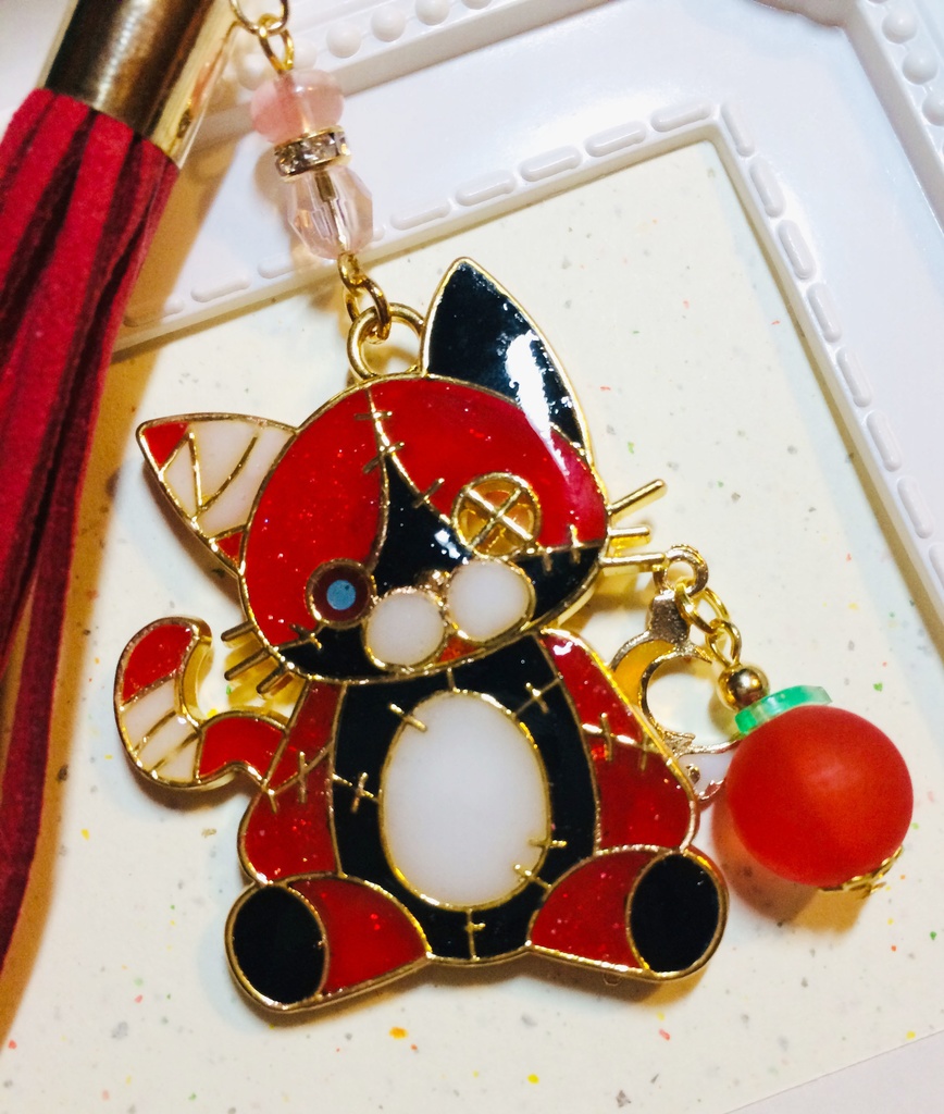 ハンドメイド/レジンアクセサリー/ツギハギネコ 【ハイキュー音駒モチーフ】