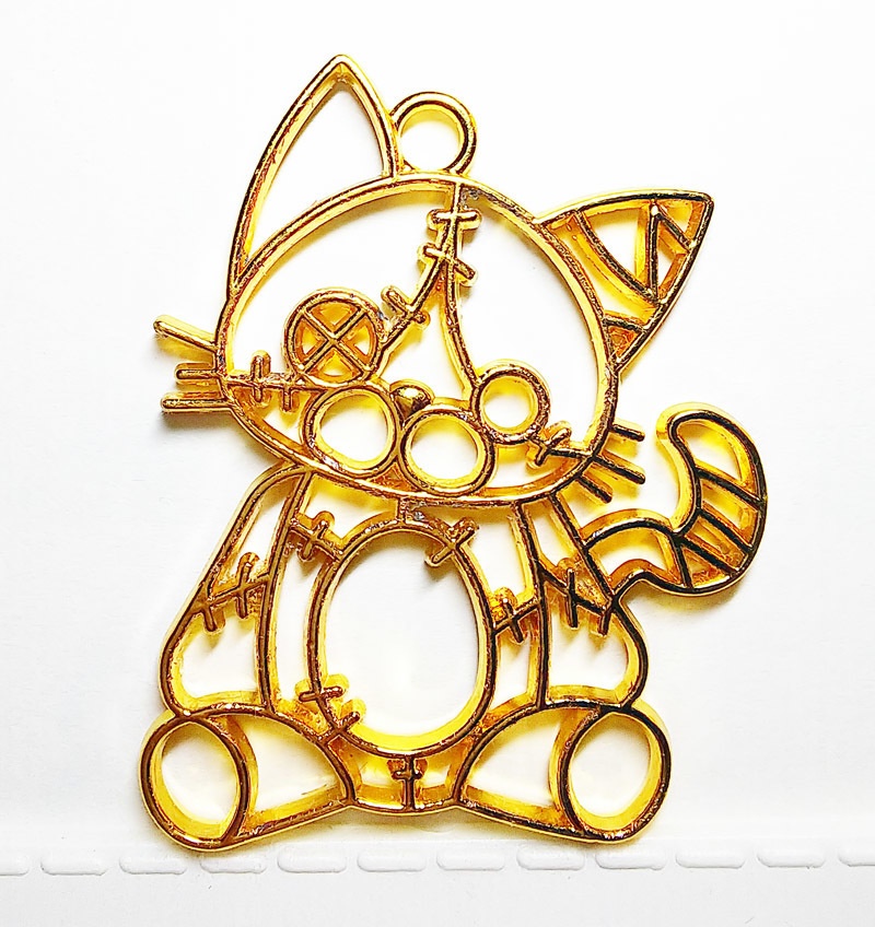 【オーダー専用】ハンドメイド/レジンアクセサリー/ツギハギネコ