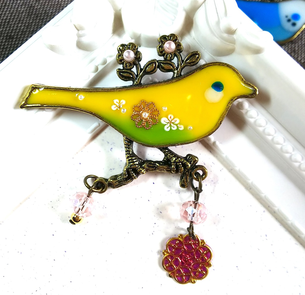 【受注生産】ハンドメイド/レジンアクセサリー/鳥・インコ