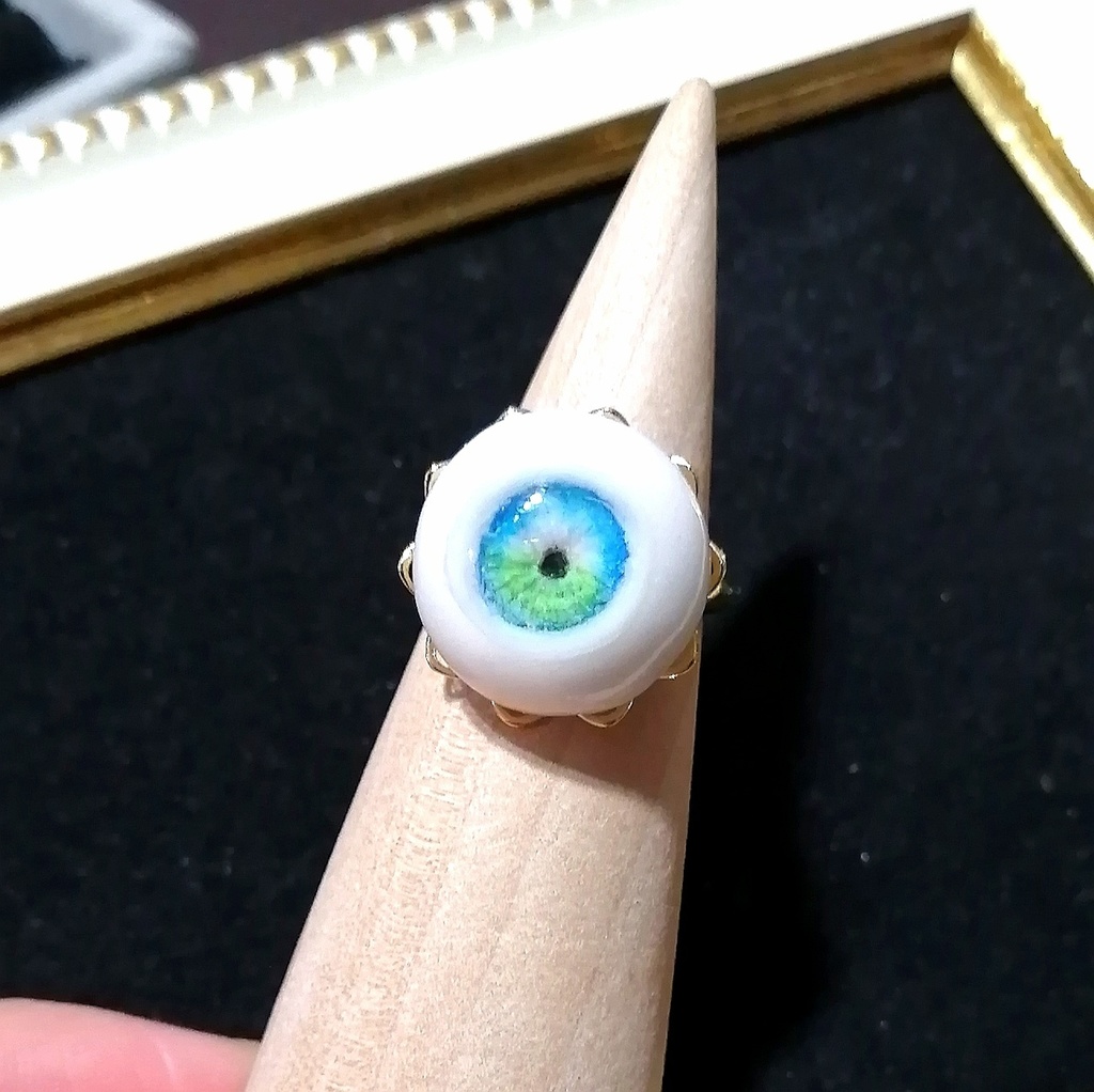 眼球リング　青✕緑