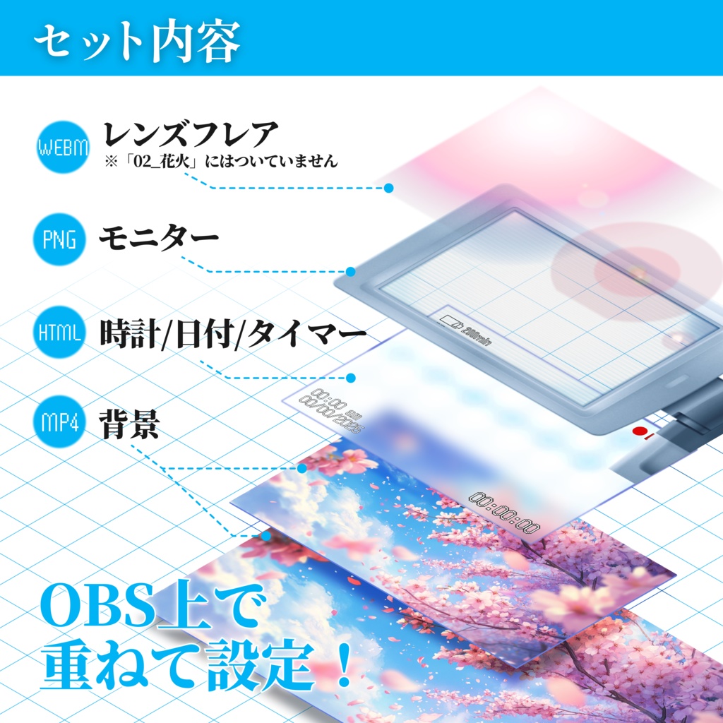 【動く!配信画面】ビデオカメラ撮影風 ノスタルジーシリーズ【雑談配信画面】