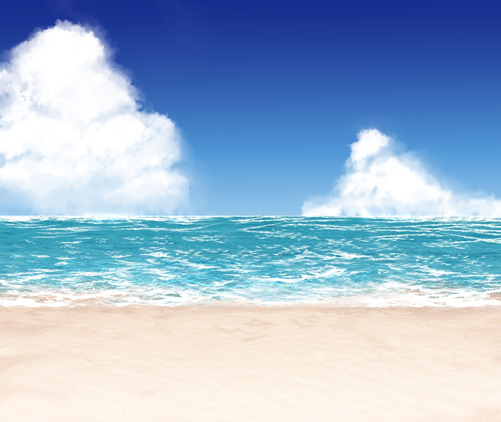 無料【フリー素材】背景素材~夏~夜空の花火・夏の海【Vtuber】