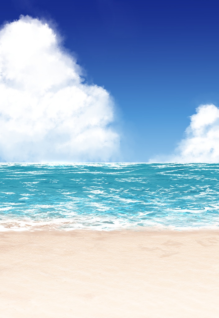 無料【フリー素材】背景素材~夏~夜空の花火・夏の海【Vtuber】