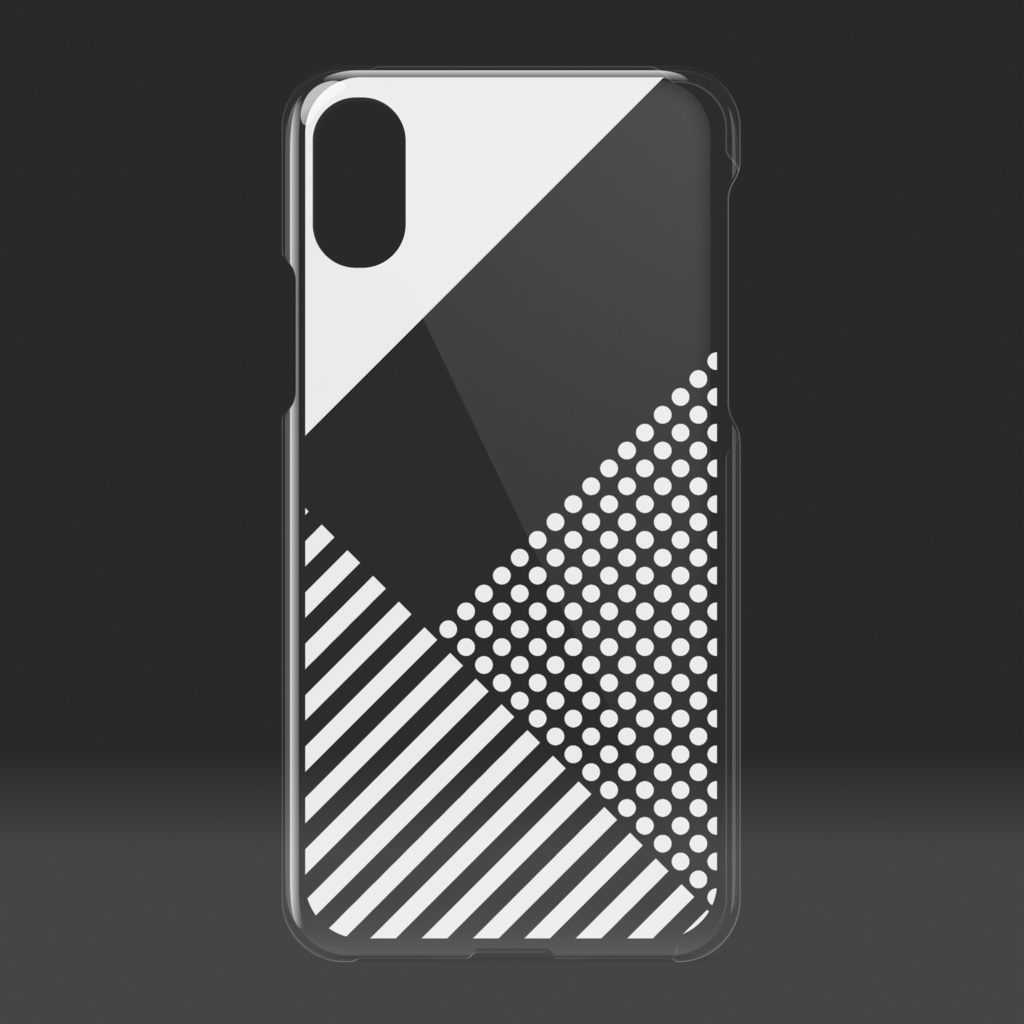 白ドット&ラインiPhoneケース