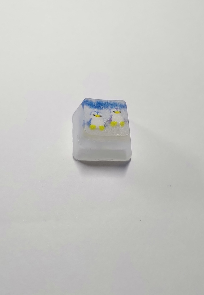 ペンギン青紫 青 キーキャップ