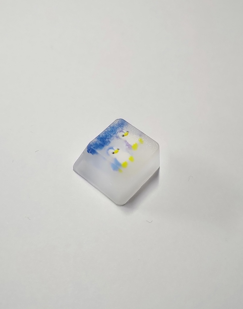 ペンギン青紫 青 キーキャップ