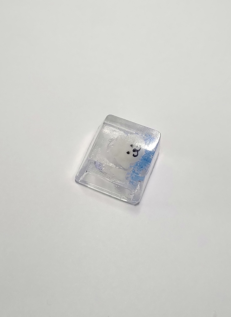 プードル 水色 キーキャップ