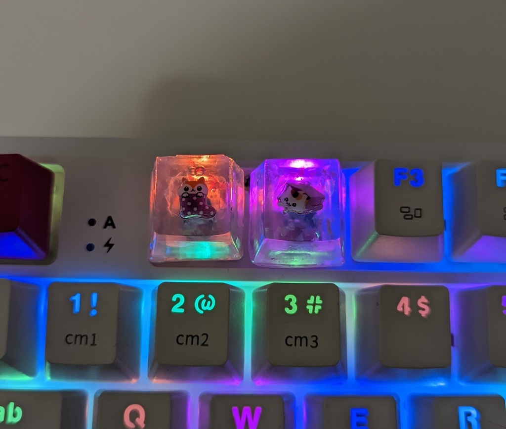 猫シールA キーキャップ 2個セット