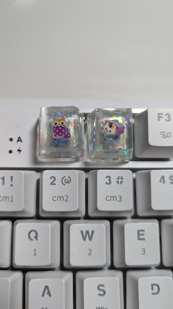 猫シールA キーキャップ 2個セット