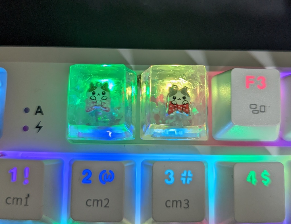 猫シールR キーキャップ 2個セット