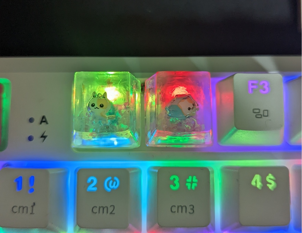 猫シールB キーキャップ 2個セット