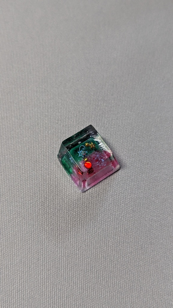 緑と赤のツートンキャップ2個セット